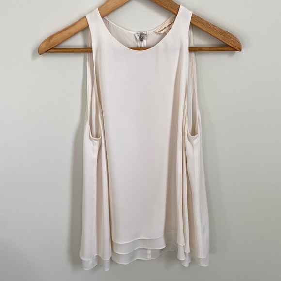 REBECCA TAYLOR Silk Ivory Layered Tank - Picture 5 of 8